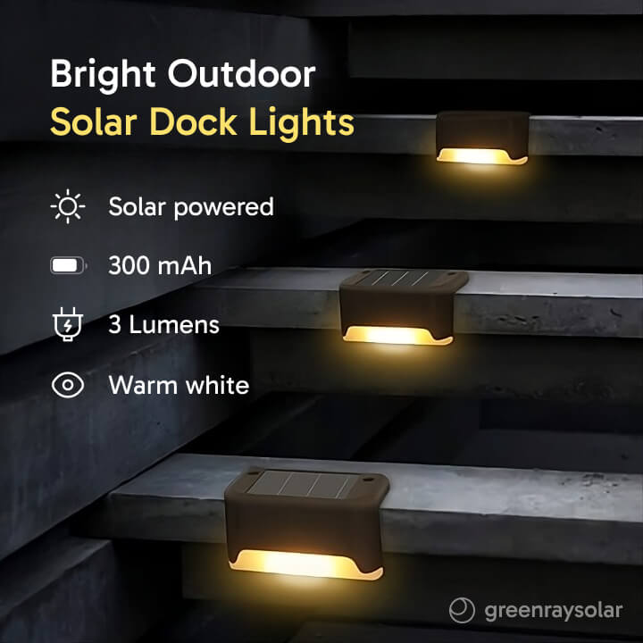 Bright Outdoor Solar Dock Lights