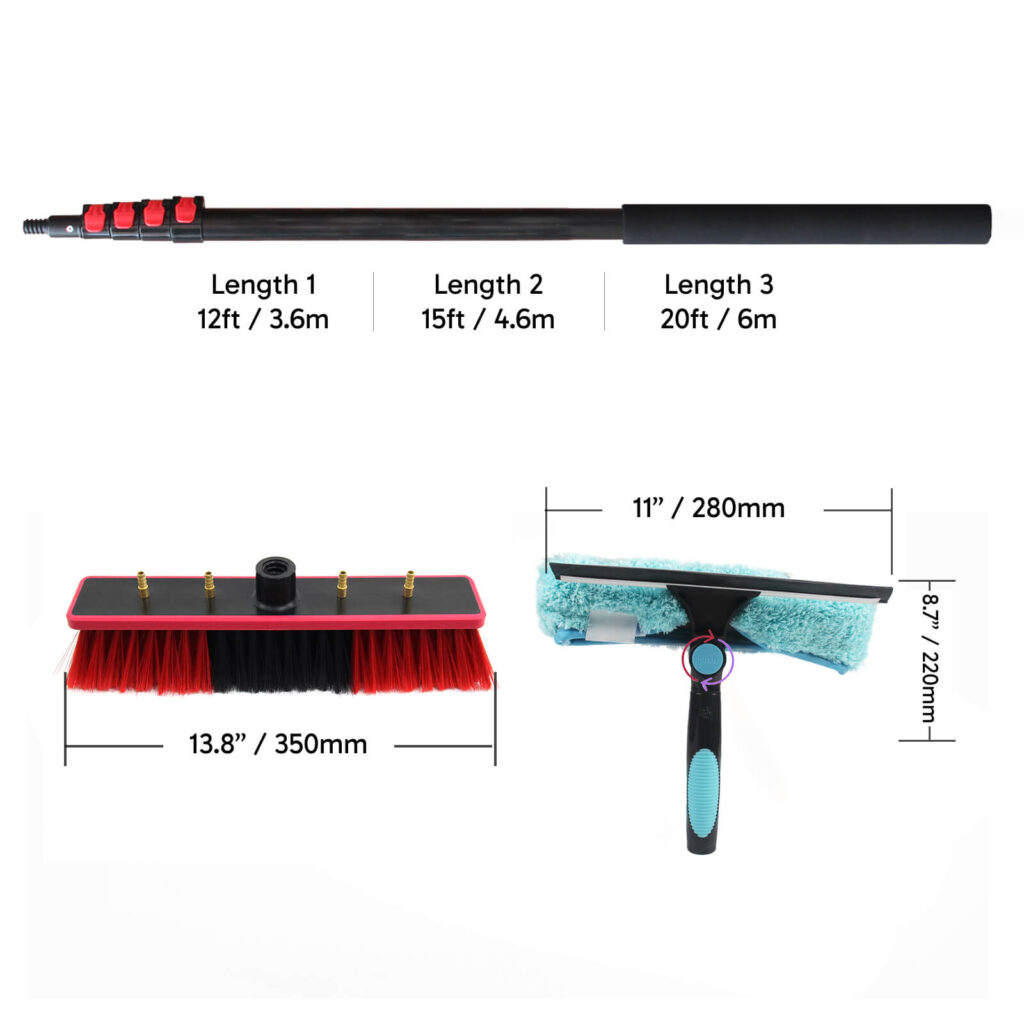 Solar Panel Cleaning Equipment_ 20ft Water Fed Pole with Squeegee Kit 3 (1)