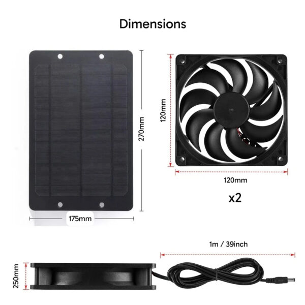 Solar Greenhouse Fan - Image 3