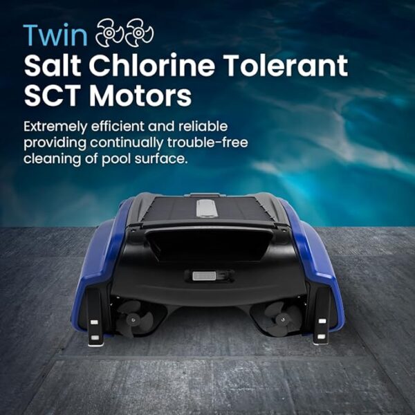 Twin salt chlorine tolerant motors Solar Powered Pool Skimmer