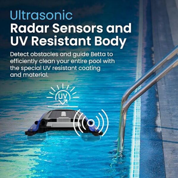 Ultrasonic radar sensors and uv resistant Solar Powered Pool Skimmer
