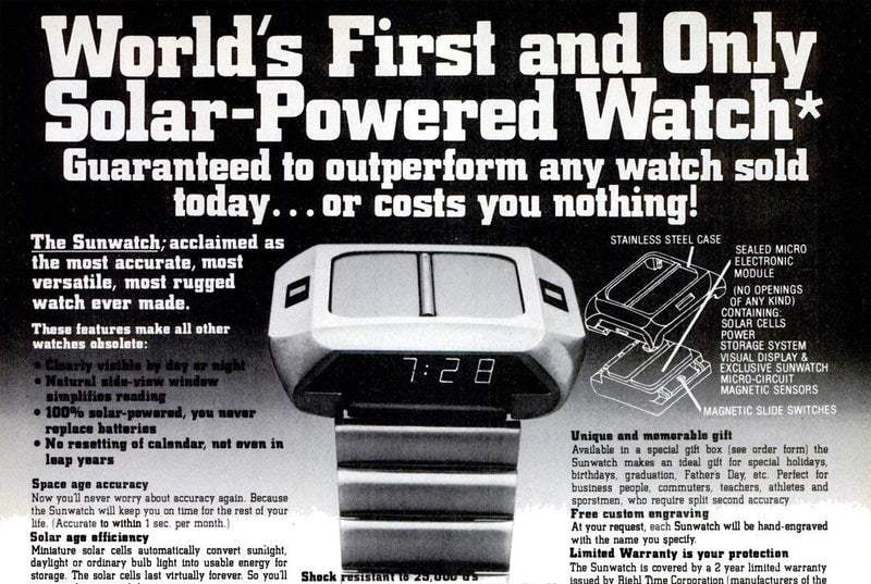 Worlds first solar watch Synchronar 1968 by Roger Riehl